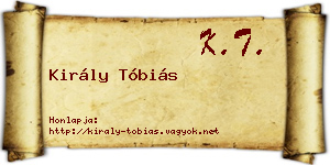 Király Tóbiás névjegykártya